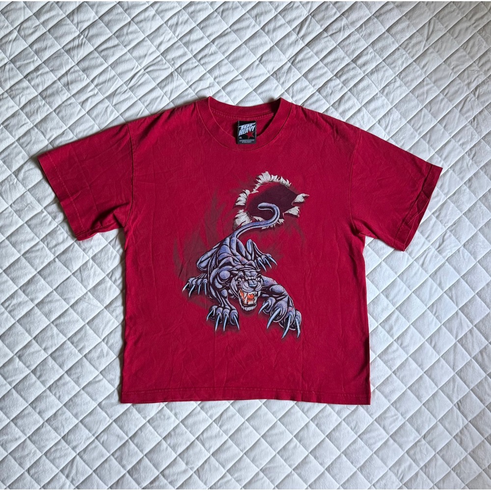 VTG Y2K Top Heavy Tribal Tiger Graphic T Cyber Punk Year of the Dragon JNCO Like